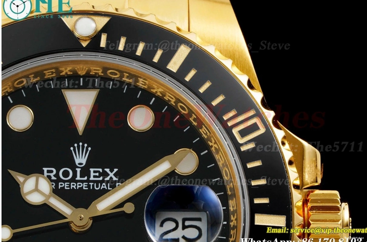 KF VR3135 Black 116618LN 40mm Dot YG YG Wrapped Submariner 0403